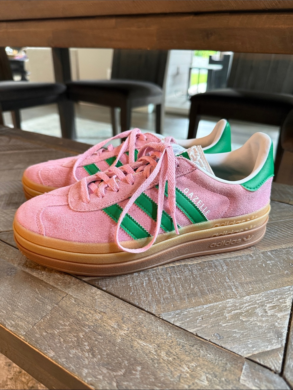 adidas Gazelle Bold - True Pink / Green / Cloud White